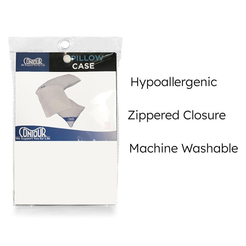 Contour Products L Pillow Case, White, Made Specifically for The Contour Products L-Shaped Body Pillow - Image 4